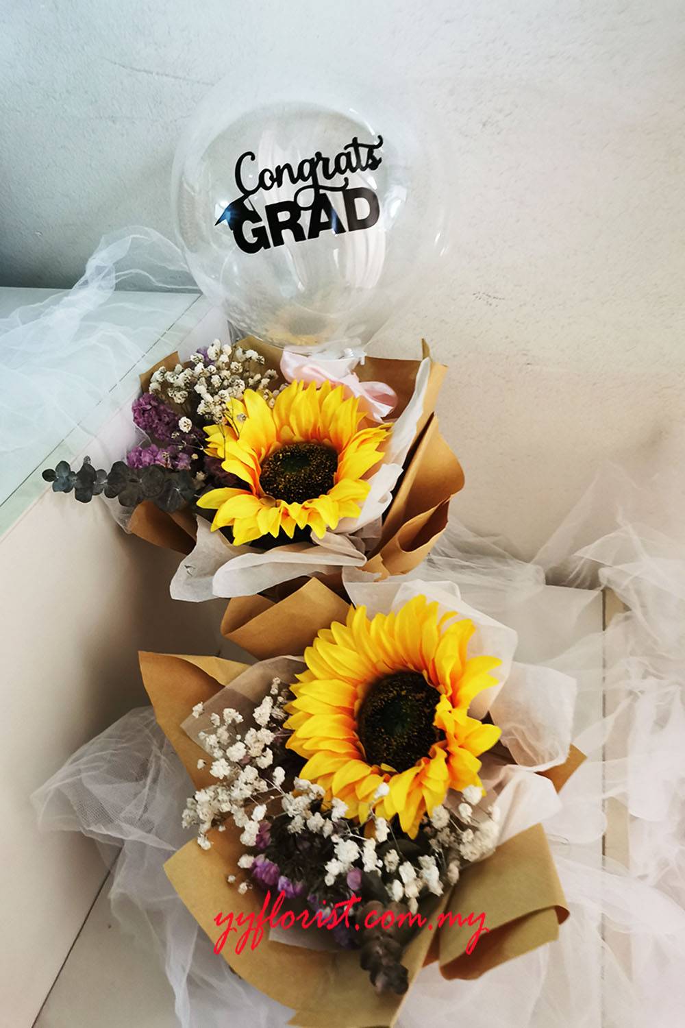 Artificial Sunflowers Graduation Bouquet Batu caves florist kepong