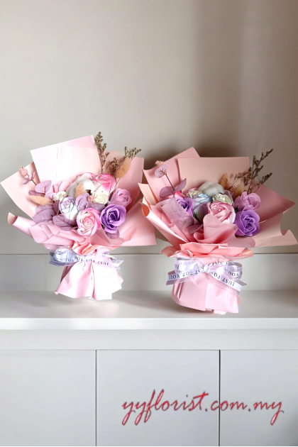 Soap Roses Graduation Bouquet - Special Pink