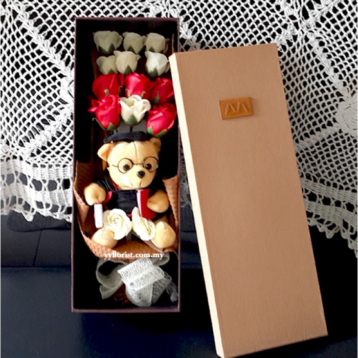 soap roses graduation gift set kuala lumpur online florist malaysia