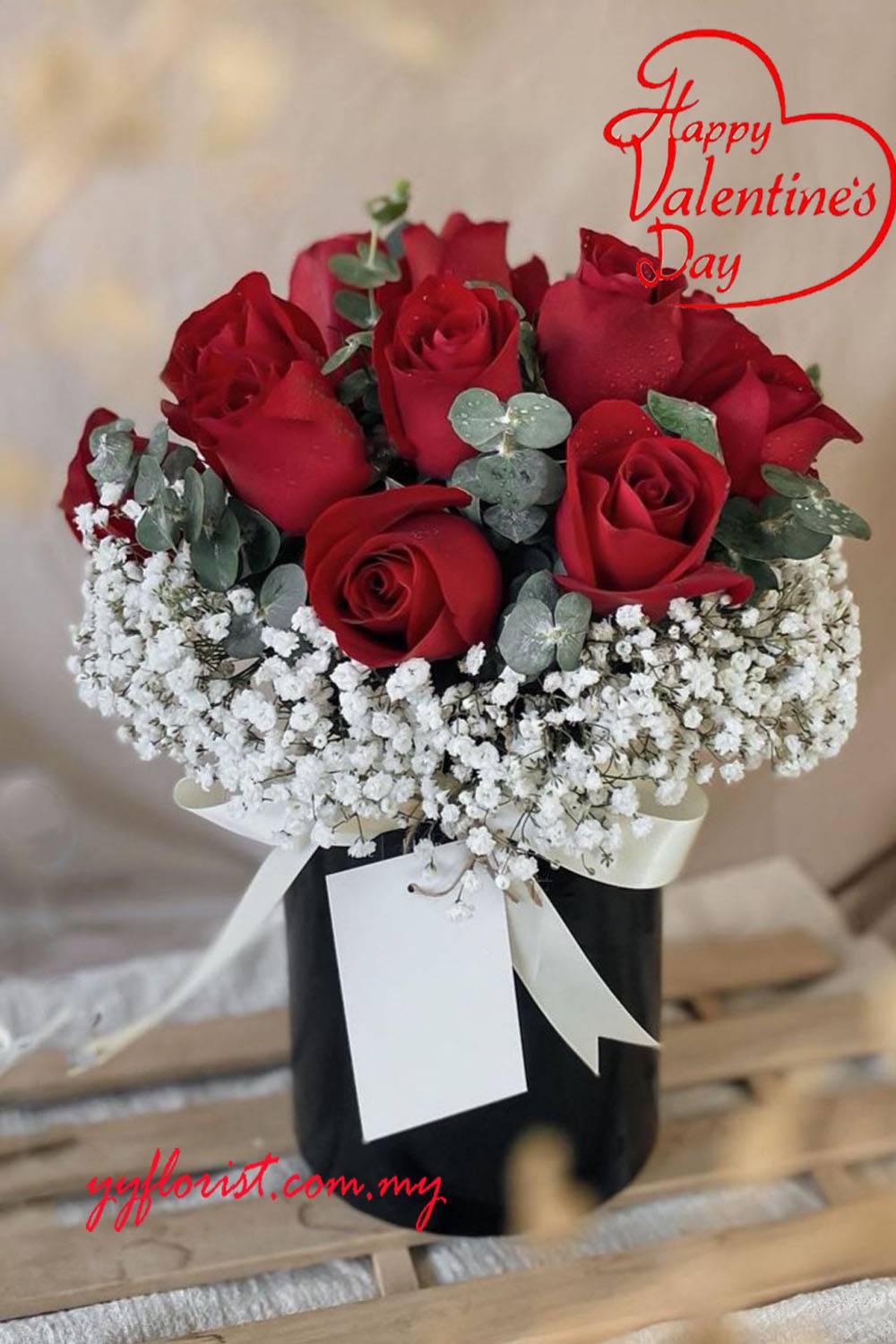 Love Rose Box Flower Arrangement Kuala Lumpur Florist Petaling Florist Valentine Special